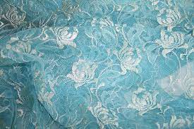 Turquoise floral pattern by bmichael. Turquoise Blue Lace Fabric Scallop Edge Embroidered Gauze Lace Floral Embroidery Tulle Fabric For Wedding Bridal Dress Lingerie Clothing Bodikian Textiles