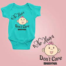 This bucket hat is made of 100% cotton twill and has a 22 1/8 inch band around. Personalised Baby Romper No Hair Dont Care Baby Rompers India