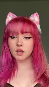 Pink Hair with Cat Ears