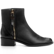 Calçados Luz Da Lua Coleção 2016 Bota Luz Da Lua Cano Baixo Ziper Lateral Preto Bota Luz Da Lua Botas Coturno