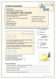How To Write A Letter Of Complaint Worksheet Free Esl Printable Worksheets Made By Teachers Formal Letter Writing Teaching Writing Writing Worksheets
