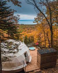 Domes Charlevoix Bourgeois Lechasseur Architectes Archello Geodesic Dome Geodesic Glamping