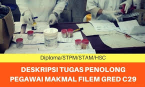 Tugas dan gaji tugas penolong pegawai sains gred c29. Deskripsi Tugas Penolong Pegawai Makmal Filem Gred C29