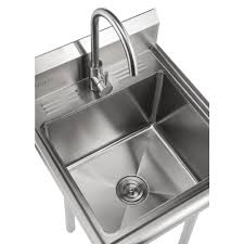 Trinity 21 5 In W X 24 In D X 49 3 In H Stainless Steel Utility Sink Tha 0303 The Home Depot Utility Sink Stainless Steel Utility Sink Sink