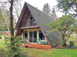There is a wood burning stove inside and an outdoor fire pit to roast marshmallows. Park Motel And Cabins A Frame Cabin Has Cable Satellite Tv And Housekeeping Included Updated 2021 Tripadvisor Florence Vacation Rental
