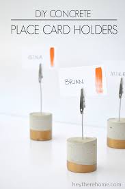 Diy Painted Concrete Place Card Holders Concrete Diy Place Card Holders Diy Place Card Holders