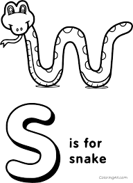 If your kid has just been introduced to the top 10 letter s coloring pages for kids: S Is For Snake Coloring Page Coloringall