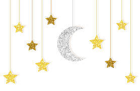 Gold And Silver Moon And Stars Silver Moon Moon Crafts Ramadan Crafts
