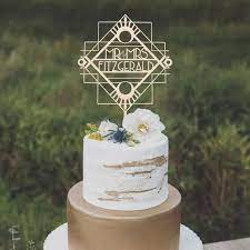 Custom Art Deco Cake Topper Vintage Wedding Cake Topper Spring Wedding Cake Topper Art Deco Wedding Decor Art Deco Wedding Cake Topper In 2021 Vintage Cake Toppers Art Deco Cake Topper