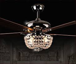 Crystal Chandelier Ceiling Fan Combo Avize