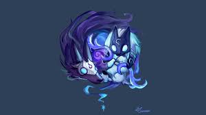 Lovely Lol Kindred Art In 2020 Chibi Wallpaper League Of Legends Art