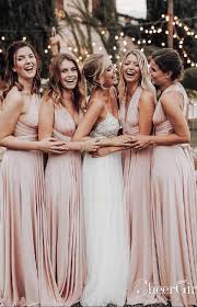 Cheap Long Blush Pink Bridesmaid Dresses Convertible Maxi Dress Bridesmaid Dress Blush Pink Bridesmaid Dresses Blush Bridesmaid Dresses Pink Bridesmaid Dresses