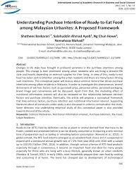 Tatsunobu abe, a japanese entrepreneur. Pdf Understanding Purchase Intention Of Ready To Eat Food Among Malaysian Urbanites A Proposed Framework