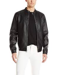Affiliate Guess Men S Logan Moto Faux Leather Jacket Jet Black A S Leather Jacket Outfit Men Black Leather Jacket Outfit Zara Leather Jacket