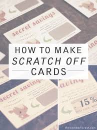 Double sided printing for no additional cost. How To Make Your Own Scratch Off Cards Tutorial Wonder Forest