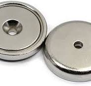 CMS Magnetics Neodymium Cup Magnets with 112 LBS Pull Capacity Dia 1.57" - Two Pieces without Screws