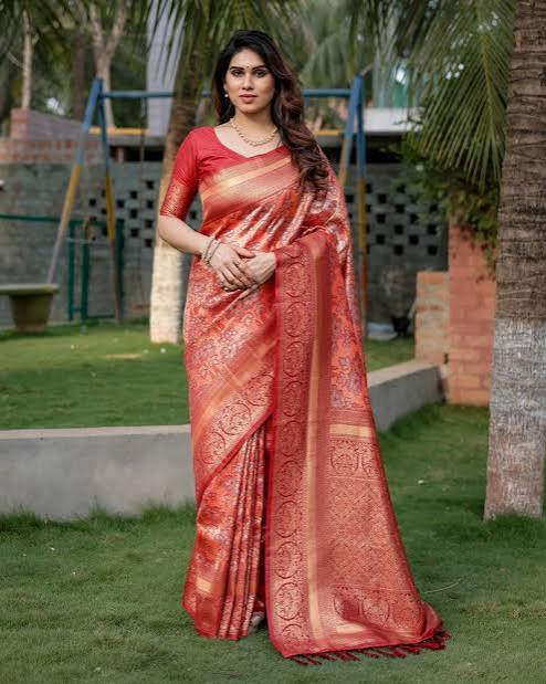 Vintage Honey Gold Kanchipuram Silk Saree