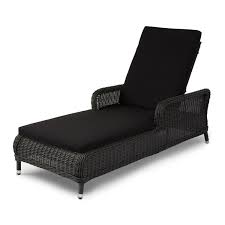 Alcee Resin Wicker Outdoor Chaise Lounge Chair And Cushion Gray Lounge Cushions Outdoor Chaise Lounge Chair Wicker Lounge Chair