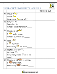 Here You Will Find Our Selection Of 1st Grade Subtraction Word Problems Which Will Help Math Word Problems 1st Grade Math Worksheets Subtraction Word Problems