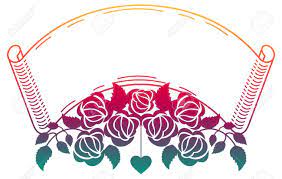 Find & download free graphic resources for wedding card. Paper Scroll With Roses Color Frame With Roses For Advertisements Stock Photo Picture And Royalty Free Image Image 66066452