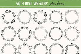 *if you need help downloading and uploading svg files on your ipad, iphone or pc see this post*. 50 Flourish Wreaths Eps Svg Dxf Png Bonus From Designbundles Net Svg Simple Leaf Leaf Wreath