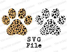 Paw Print Animal Silhouette Leopard Cheetah Print Animal Print Vector Svg File Download For Cricut V Animal Silhouette Cricut Cheetah Print