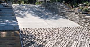 Turfstone stabilizes soil erosion by allowing rainwater to gradually filter back into soil. Turfstone Unilock Commercial