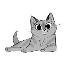 Black And White Cat Drawing Cartoon Daily Cat Drawings Cartoon Cat Drawing Kitten Drawing Cat Illustration