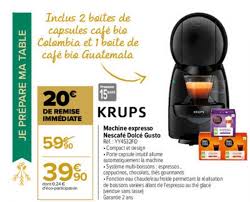 Select a continent africa europe america asia australia & oceania. Offre Machine Expresso Nescafe Dolce Gusto Krups Chez Carrefour