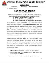 Kenyataan Media Penambahan Jenis Dewan Bandaraya Kuala Lumpur Facebook