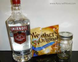 Salted Caramel Vodka Homemadeholidays 4 You With Love Caramel Vodka Salted Caramel Vodka Moonshine Recipes
