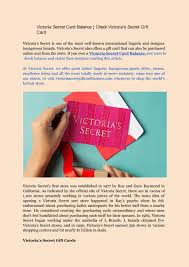 Let us help you get back into the swing of things once again, during an all inspiring summer of sport. Victoria Secret Card Balance Check Victoria S Secret Gift Card By Alexgreen9012 Issuu