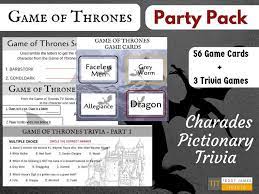 Buzzfeed staff according to thinkgeek, these are the specs: Game Of Thrones Party Pack Game Cards Plus 3 Trivia Games Etsy Card Games Game Of Thrones Party Party Packs