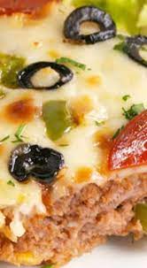 Dinner Is Made Easy With This Pizza Meatloaf Recipe Pizza Meatloaf Recipes Pizza Meatloaf Recipe