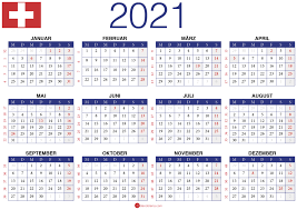 Wer in der schweiz urlaub macht, sollte auch die feiertage im auge behalten. Jahreskalender 2021 Schweiz Jahres Kalender Jahreskalender Kalender