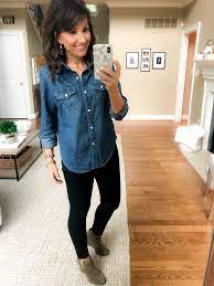 Dark wash denim looks great with brown shoes and handbags. Pants To Wear With Jean Shirt Shop Clothing Shoes Online
