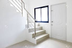 Stainless steel design for stairs. Architecture Home Interior Design Staircase Stainless Steel Handrails Stock Photo Picture And Royalty Free Image Image 65983088