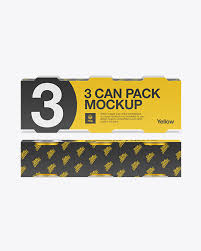 Download Tin Can 3 Pack Mockup In Can Mockups On Yellow Images Object Mockups PSD Mockup Templates