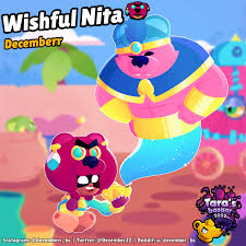 I hope you enjoy it ;33. Skin Idea Wishful Nita For Tara S Bazaar Collab Hope You Like It Uvu Brawlstars