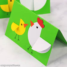 Make cards and make others happy on occasion. Paper Circle Hen And Chick Craft Easter Card Idea Easy Peasy And Fun