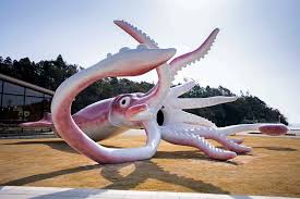 Females are larger than males in size and they mate by injecting the sperms in eye of their giant squid has 10 inches at diameter. Japan Town Builds Giant Squid Statue With Covid Grant World The Jakarta Post