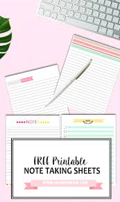 At the bottom of the page, close to 7 lines are left for final notations. Happy Freebie Monday Note Taking Sheets