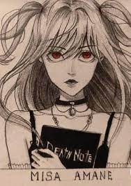 brainly art style class some one request me to draw misa from death note ☠️  so let's draw pls follow me to - Brainly.in