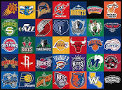 National Basketball Association Background Logo Teams Mixed Media ...