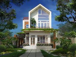 Mẫu nhà 2 tầng sân vườn phù hợp với khu vực ngoại thành