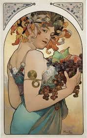 Máte rádi secesi a alfonse muchu? Fruit By Alphonse Mucha