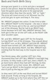 Baby Shower Game Back And Forth Birth Story Mr And Mrs Wright Story Just Played This At A Baby Shower And Baby Boy Shower Baby Shower Games Baby Shower