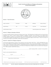 Check spelling or type a new query. South Carolina Certificate Of Religious Exemption Fill Online Printable Fillable Blank Pdffiller