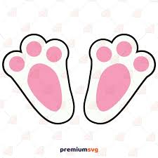 Free printable easter bunny feet template simple made pretty. Pink Bunny Feet Svg Files Rabbit Feet Clipart Premium Svg