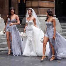 Sweetheart Appliques Beaded Wedding Dresses Detachable Train Tulle Mermaid Bridal Gown Bridal Gowns Mermaid Bridesmaid Dresses Two Piece Bridesmaid Dresses